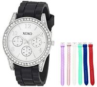 Accutime Women Analog Quartz Watch with Silicone Strap XO9147AZ