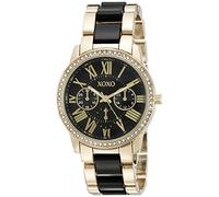 Accutime XOXO Women's XO5874 Gold-Tone and Black Bracelet Watch