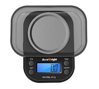 ACCUWEIGHT 255 Digital Scales Pocket Jewelry Scale Portable Mini Electronic Weighting Multifunctional Precision Gram Scale with Backlight LCD Display, Tare and PCS Features, 1000g, 0.1g increments