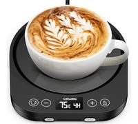 Accwork Coffee Mug Warmer, Electric Beverage Warmer, Smart Cup Warmer for Home& Office Desk with Gravity Sensor, 9 Temp Settings, 1-9H Auto-Off Timer for Coffee, Tea, Milk (Black)