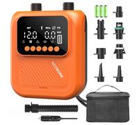 Accwork Electric SUP Pump, 20PSI Rechargeable Paddle Board Pump with 5 Modes, Dual-Stage Inflation and Deflation, Auto-Off, 7 Nozzles for Paddleboard, Kayaks, Inflatable Tents, Mattress