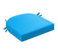 ACCZ Patio Chair Cushions 17 x 16 x 2 Inch Waterproof Outdoor Seat Cushions for Patio Furniture Color Fastness Garden Sofa Couch Pads with Handle & Adjustable Straps, Sky Blue