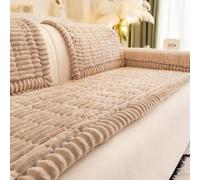 ACCZ Plush Sofa Cover,Non Slip Faux Fur Sofa Cover for Cushion Sof a Pet Friendly,All Seasons Plush Fuzzy So fa Covers Washable,Soft Cozy Dog Bed Mat S ofa Slipcovers Furniture Protector