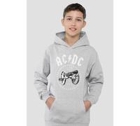 ACDC About To Rock Cannon Youth Kids Pull-Over Hoodie, Athletic Heather AC/DC Grey 5-6 Years