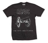Rockoff Trade Men's About To Rock T-shirt, Black, Large - acdc rock official mens those about music band tshirts