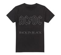 ACDC AC/DC Mens Back In Black T-Shirt (Black) Cotton - Size 2XL
