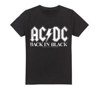 ACDC AC/DC Mens Back In Black T-Shirt (Black) Cotton - Size Small