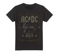 ACDC AC/DC Mens Rock Label T-Shirt (Black) Cotton - Size 5XL