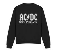 ACDC AC/DC Unisex Adult Back In Black Sweatshirt (Black) - Size Small