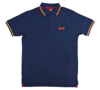 ACDC AC/DC Unisex Adult Classic Logo Polo Shirt (Navy Blue) Cotton - Size Medium