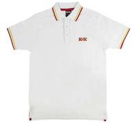 ACDC AC/DC Unisex Adult Classic Logo Polo Shirt (White) Cotton - Size 2XL