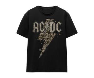 ACDC AC/DC Unisex Adult Leopard Print Bolt T-Shirt (Black) - Size Medium
