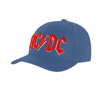 ACDC AC/DC Unisex Adult Logo Baseball Cap (Denim Blue) Cotton - One Size