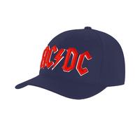 ACDC AC/DC Unisex Adult Logo Baseball Cap (Navy Blue) Cotton - One Size