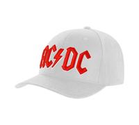 ACDC AC/DC Unisex Adult Logo Baseball Cap (White) Cotton - One Size