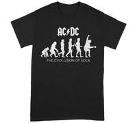 ACDC AC/DC Unisex Adult The Evolution Of Rock T-Shirt (Black) - Size X-Large