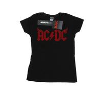 ACDC AC/DC Womens/Ladies Horns Logo Cotton T-Shirt (Black) - Size Medium