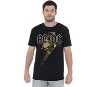 ACDC Camo Bolt Unisex T Shirt, Black, XXXXX-Large