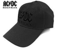 AC/DC Unisex Baseball Cap: Back in Black OFFICIAL NEW