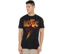 ACDC Fire Bolt Unisex T Shirt, Black, Large
