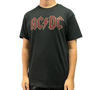 (L, Black) AC/DC Full Colour Diamante T Shirt