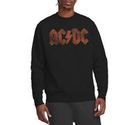 AC/DC Men's Hand Drawn Logo Crew Sweatshirt, Black | Size: 2XL AC/DC Black 2XL