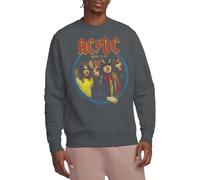 ACDC Highway To Hell Crew Sweatshirt, Charcoal, Medium