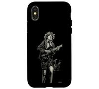 ACDC Highway To Hell Live Angus Young By Dick Barnatt Case for iPhone X/XS