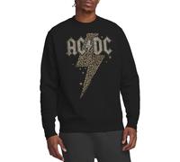 ACDC Leopard Bolt Crew Sweatshirt, Black, X-Large