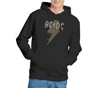 ACDC Leopard Bolt Hoodie, Black, Medium