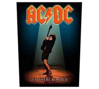 ACDC Let There Be Rock Backpatch, 14.17 x 11.81 inches, Black, Rock Band Logo, Sewing, Embroidered Patch