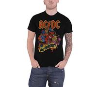 (M, Black) AC/DC Are You Ready Angus Cartoon T Shirt