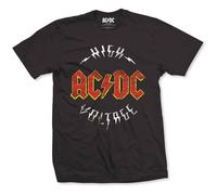 ACDC Men's Logo High Voltage T-Shirt, Black, Small