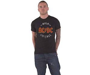 ACDC Men's Logo High Voltage T-Shirt, Black, Small
