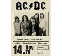 ACDC Poster #2 VINTAGE RARE BAND ROCK Posters Concert Tour Music - A4 A3 A2 - Quality Prints (A3 Not Framed (420 x 297mm))