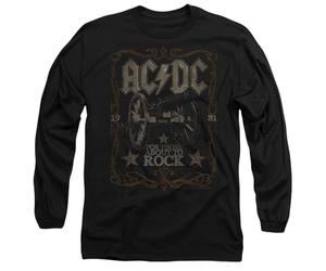 ACDC Rock Label Mens Long Sleeve T Shirt, Black, Medium