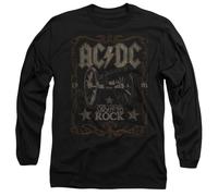 ACDC Rock Label Mens Long Sleeve T Shirt, Black, X-Large