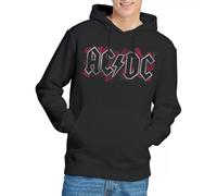 ACDC Roses Logo Hoodie, Black, XX-Large