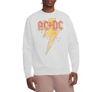 ACDC Sketch Bolt Crew Sweatshirt, White, X-Large