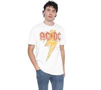 ACDC Sketch Bolt Unisex T Shirt, White, XXX-Large