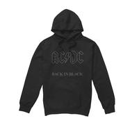 ACDC Unisex AC/DC Mens Back In Black Hoodie (Black) Cotton - Size 2XL