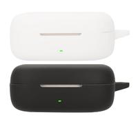 Acddeny Compatible for Huawei freearc Headphone Case, [Supports Wireless Charging] [Shockproof Protective Case] Silicone Headphone Case (Black-White)
