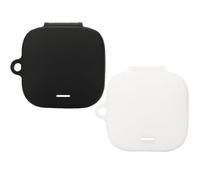 Acddeny Compatible for redmi Buds 6 Active Headphone Case, [Supports Wireless Charging] [Shockproof Protective Case] Silicone Headphone Case (Black-White)