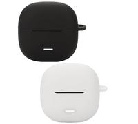 Acddeny Compatible for redmi Buds 6 Lite Headphone Case, [Supports Wireless Charging] [Shockproof Protective Case] Silicone Headphone Case (Black-White)