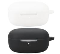 Acddeny Compatible for redmi Buds 6 Play Headphone Case, [Supports Wireless Charging] [Shockproof Protective Case] Silicone Headphone Case (Black-White)
