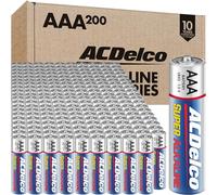 ACDelco AAA Batteries, Maximum Power Super Alkaline Battery, 10-Year Shelf Life, Recloseable Packaging, 200 Count