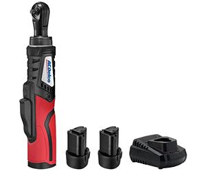 ACDelco ARW1210-2P2 G12 Lithium-Ion 12V (10.8V) Brushless Electric 1/4” Cordless Ratchet Wrench Set Power Tool Kit | Tool Set Includes x2 Battey Packs & Charger