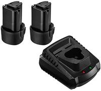 ACDelco Tools AB1225LA-P2C Pack of x2 G12 Series 10.8V Li-ion 2Ah Interchangeable Battery Packs with Charger