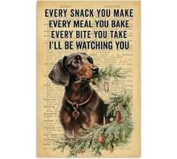 ACDOET Aluminum Metal Signs Vintage Dachshund I'll Be Watching You For Home Restaurants Cafes Pubs Novelty Retro Wall Decor 8x12 Inch