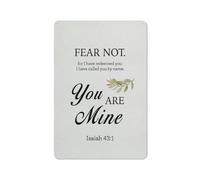 ACDOET Rustic Metal Tin Sign Bible Verse Isaiah 431 Fear Not For I Have Redeemed You Print Wall Art Home Office Decor Scripture Painting Poster Christian Gift 8x12 Inch